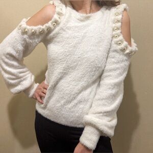 Cold-shoulder Sweater